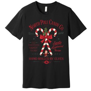 Candy Cane Company Elf Christmas Old Fashioned North Pole Premium T-Shirt