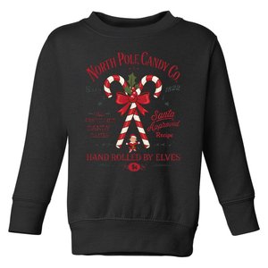 Candy Cane Company Elf Christmas Old Fashioned North Pole Toddler Sweatshirt