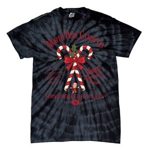 Candy Cane Company Elf Christmas Old Fashioned North Pole Tie-Dye T-Shirt