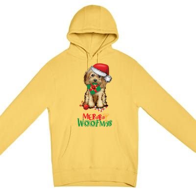 Christmas Cockapoo Cavapoo Doodle Santa Merry Woofmas Gift Premium Pullover Hoodie