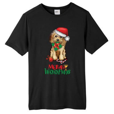 Christmas Cockapoo Cavapoo Doodle Santa Merry Woofmas Gift Tall Fusion ChromaSoft Performance T-Shirt