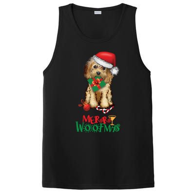 Christmas Cockapoo Cavapoo Doodle Santa Merry Woofmas Gift PosiCharge Competitor Tank