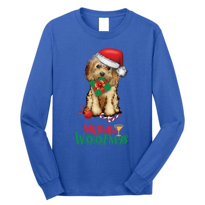 Christmas Cockapoo Cavapoo Doodle Santa Merry Woofmas Gift Long Sleeve Shirt