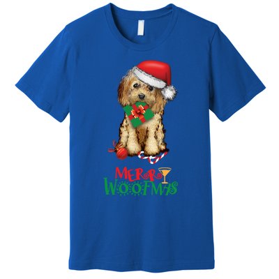 Christmas Cockapoo Cavapoo Doodle Santa Merry Woofmas Gift Premium T-Shirt