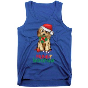 Christmas Cockapoo Cavapoo Doodle Santa Merry Woofmas Gift Tank Top