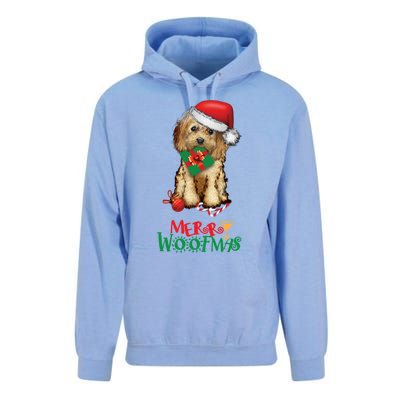 Christmas Cockapoo Cavapoo Doodle Santa Merry Woofmas Gift Unisex Surf Hoodie