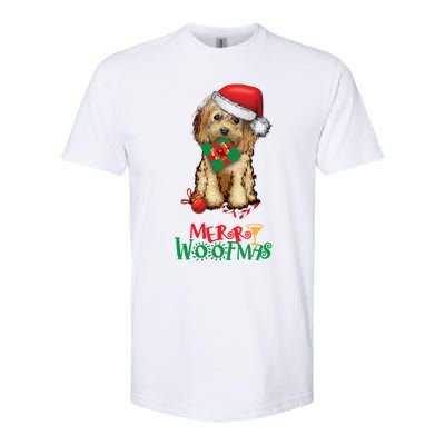 Christmas Cockapoo Cavapoo Doodle Santa Merry Woofmas Gift Softstyle CVC T-Shirt