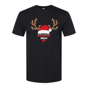 Cousin Crew Christmas Reindeer Santa Hat Matching Pajama Softstyle CVC T-Shirt