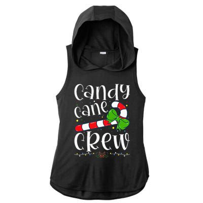 Candy Cane Crew Funny Christmas Candy Lover Xmas Ladies PosiCharge Tri-Blend Wicking Draft Hoodie Tank