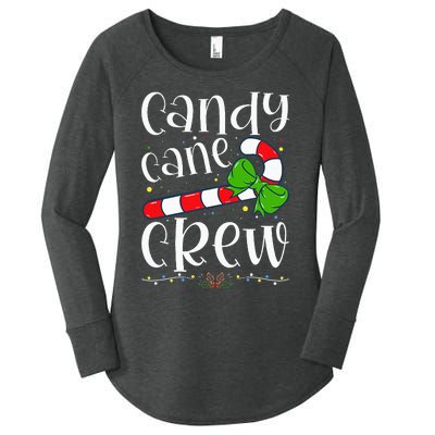 Candy Cane Crew Funny Christmas Candy Lover Xmas Women's Perfect Tri Tunic Long Sleeve Shirt