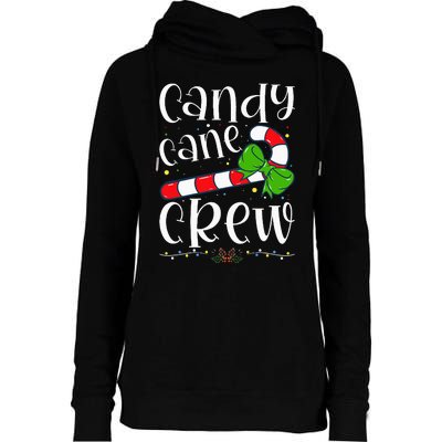 Candy Cane Crew Funny Christmas Candy Lover Xmas Womens Funnel Neck Pullover Hood