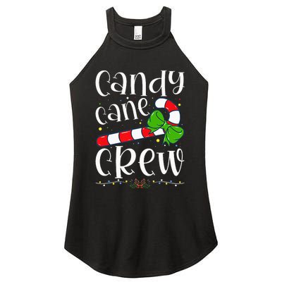 Candy Cane Crew Funny Christmas Candy Lover Xmas Women's Perfect Tri Rocker Tank