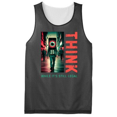 Conservative Cancel Culture Think While Its Still Legal Mesh Reversible Basketball Jersey Tank