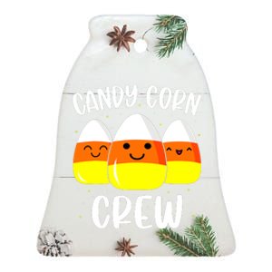 Candy Corn Crew Halloween Costume Friends Ceramic Bell Ornament