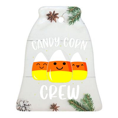 Candy Corn Crew Halloween Costume Friends Ceramic Bell Ornament