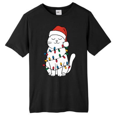 Cute Cat Christmascat Lover Gift For Christmas Tall Fusion ChromaSoft Performance T-Shirt