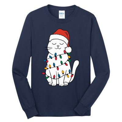 Cute Cat Christmascat Lover Gift For Christmas Tall Long Sleeve T-Shirt