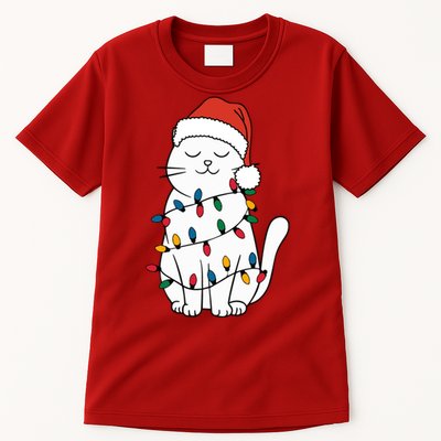 Cute Cat Christmascat Lover Gift For Christmas Tall T-Shirt