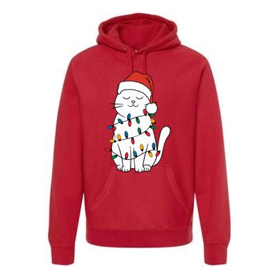 Cute Cat Christmascat Lover Gift For Christmas Premium Hoodie