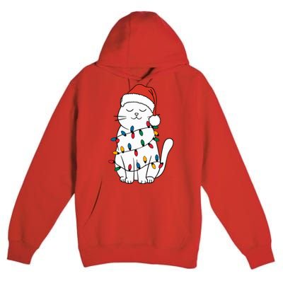 Cute Cat Christmascat Lover Gift For Christmas Premium Pullover Hoodie