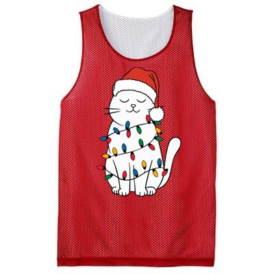 Cute Cat Christmascat Lover Gift For Christmas Mesh Reversible Basketball Jersey Tank