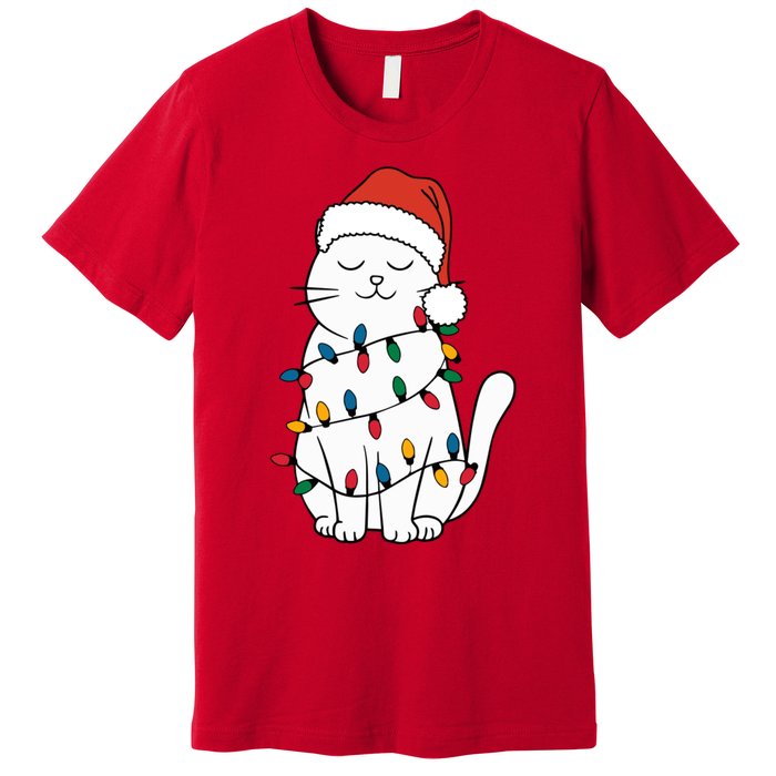 Cute Cat Christmascat Lover Gift For Christmas Premium T-Shirt