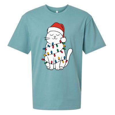 Cute Cat Christmascat Lover Gift For Christmas Sueded Cloud Jersey T-Shirt