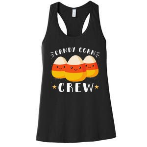 Candy Corn Crew Halloween Costume Friends Women's Racerback Tank