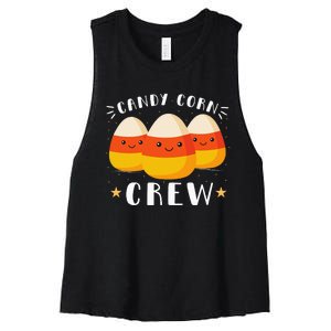 Candy Corn Crew Halloween Costume Friends Women's Racerback Cropped Tank