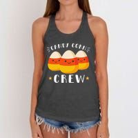 Candy Corn Crew Halloween Costume Friends Women's Knotted Racerback Tank