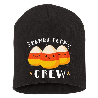 Candy Corn Crew Halloween Costume Friends Short Acrylic Beanie