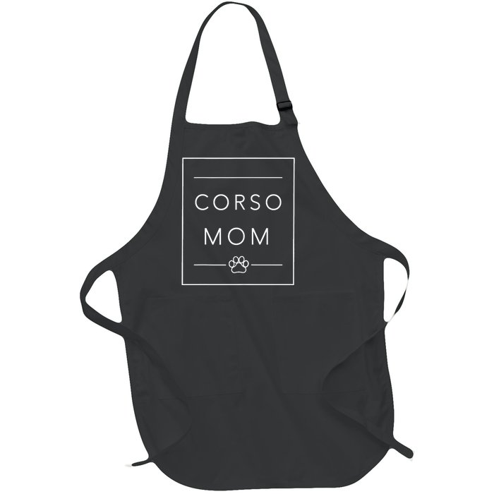 Cute Cane Corso Dog Mom Lover Tee, Minimalist Cane Corso Mom Full-Length Apron With Pockets