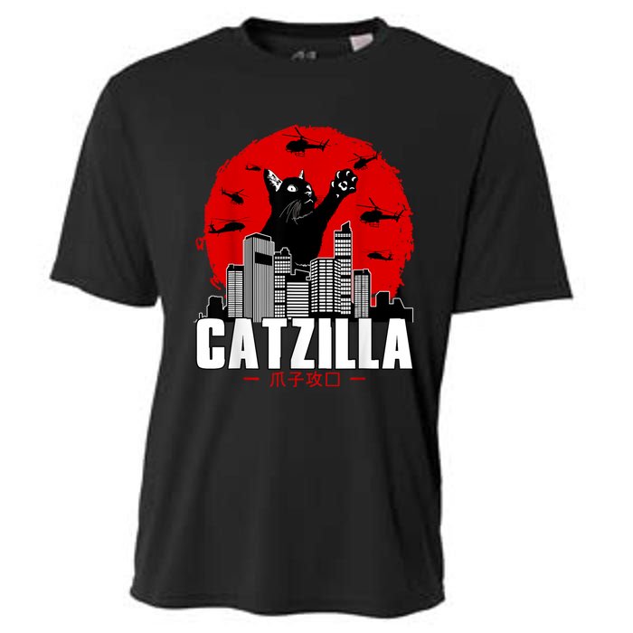 Catzilla Cute Cat Stuff For Cat Lover Cat Mom Cat Dad Cooling Performance Crew T-Shirt