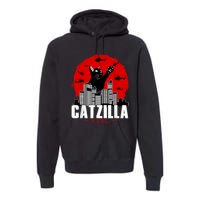 Catzilla Cute Cat Stuff For Cat Lover Cat Mom Cat Dad Premium Hoodie