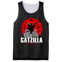 Catzilla Cute Cat Stuff For Cat Lover Cat Mom Cat Dad Mesh Reversible Basketball Jersey Tank