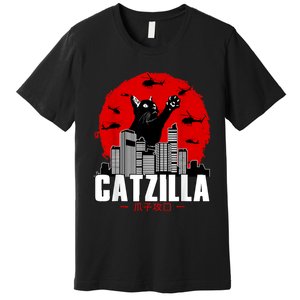 Catzilla Cute Cat Stuff For Cat Lover Cat Mom Cat Dad Premium T-Shirt