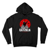 Catzilla Cute Cat Stuff For Cat Lover Cat Mom Cat Dad Tall Hoodie