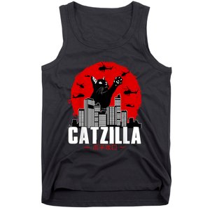 Catzilla Cute Cat Stuff For Cat Lover Cat Mom Cat Dad Tank Top