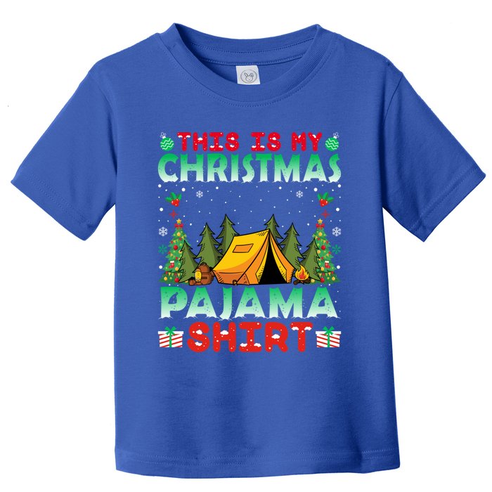 Camping Camper Christmas Pajama Gift Christmas Holiday Gift Toddler T-Shirt