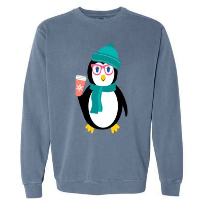 Cute Chillin Christmas Holiday Gift For Penguin Lovers Funny Gift Garment-Dyed Sweatshirt