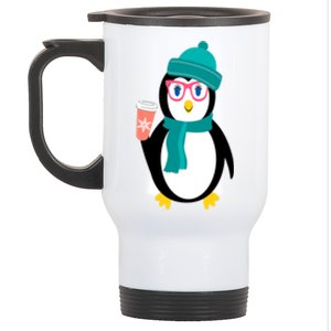 Cute Chillin Christmas Holiday Gift For Penguin Lovers Funny Gift Stainless Steel Travel Mug