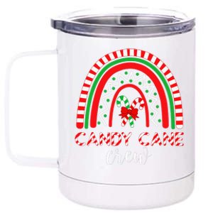 Candy Cane Crew Rainbow Candy Christmas 12 oz Stainless Steel Tumbler Cup