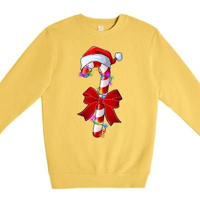 Cute Christmas Candy Cane Premium Crewneck Sweatshirt