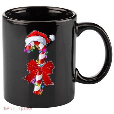 Cute Christmas Candy Cane 11oz C Handle Ceramic Mug