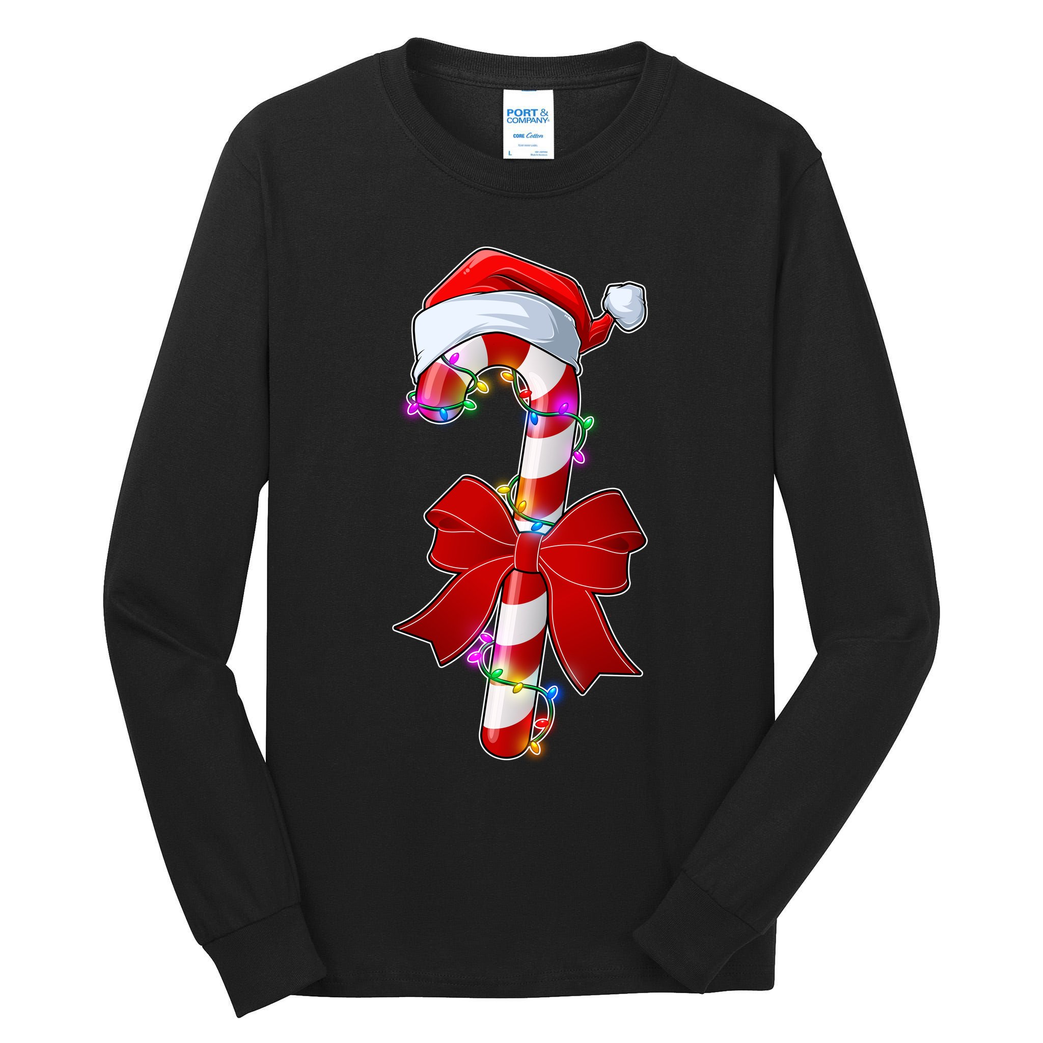 Cute Christmas Candy Cane Tall Long Sleeve T-Shirt