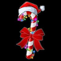 Cute Christmas Candy Cane Womens T-Shirt