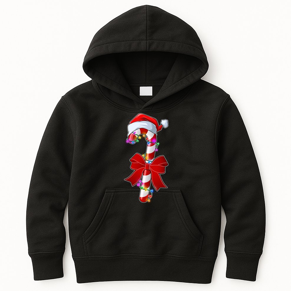 Cute Christmas Candy Cane Kids Hoodie