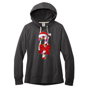 Cute Christmas Candy Cane Women's Fleece Hoodie