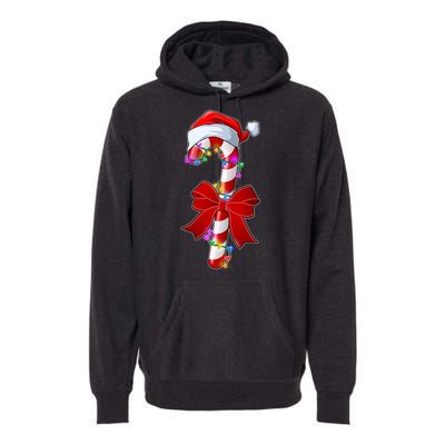 Cute Christmas Candy Cane Premium Hoodie