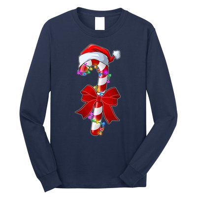 Cute Christmas Candy Cane Long Sleeve Shirt